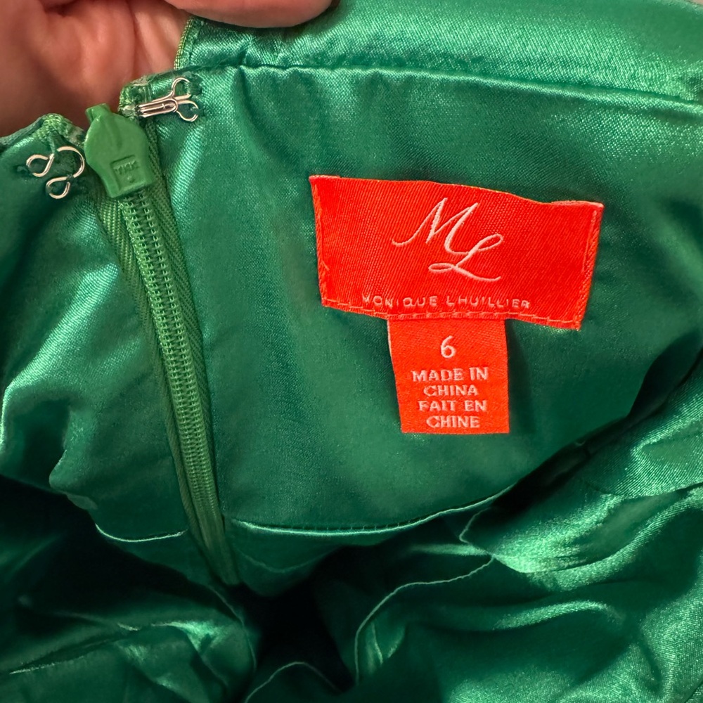 Monique Lhuillier Vibrant Green Striped Maxi Dress - Picture 12 of 12
